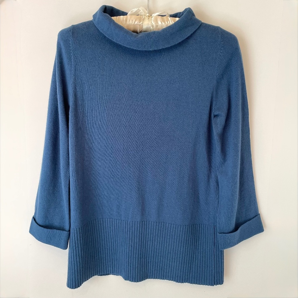 Boden Pamela Sweater Blue 4 Cotton Cashmere Blend
